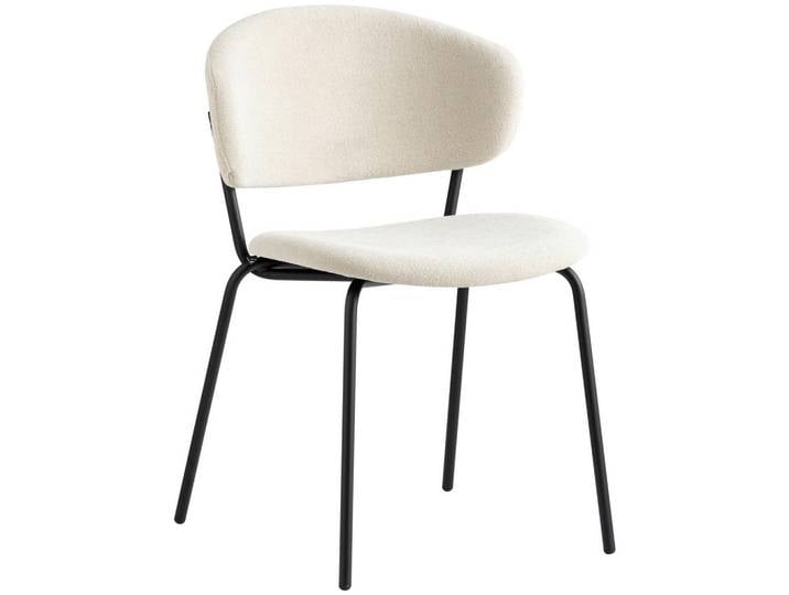Connubia Stuhl, Schwarz, Sand, Metall, Rundrohr, 49x84x51 cm, Stoffauswahl, Esszimmer, Stühle, Esszimmerstühle, Vierfußstühle