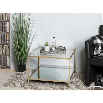 Beistelltisch HAKU "Sofatisch, Wohnzimmertisch", gold (gold, gold, gold), B:60cm H:45cm T:60cm, Tische, Beistelltisch, quadratisch - aus Metall Gold B/T/H 60/60/45 cm