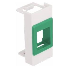 Delock Easy 45 Modul Keystone Halterung 22,5 x 45 mm, weiss / grün (81356)