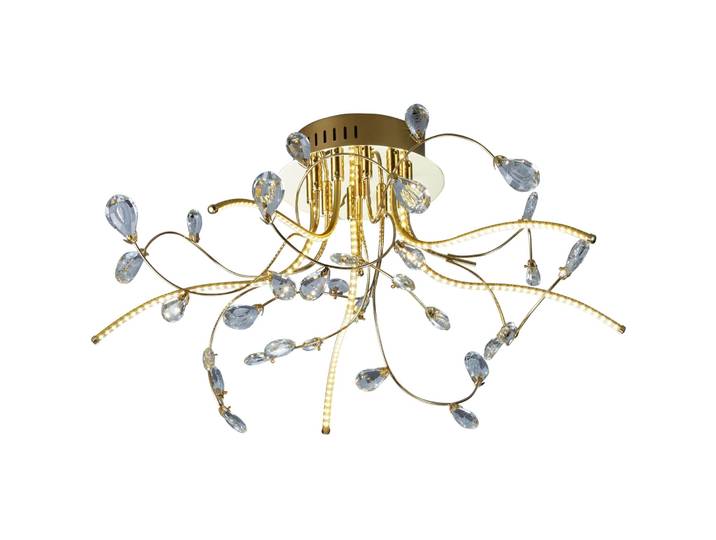 Deckenlampe Circae messing Messing/Glas 2400 lm Dimmbar B 54 cm - LED - Lichtfarbe: Warmweiss - Deckenlampe- LED Energiesparlampe