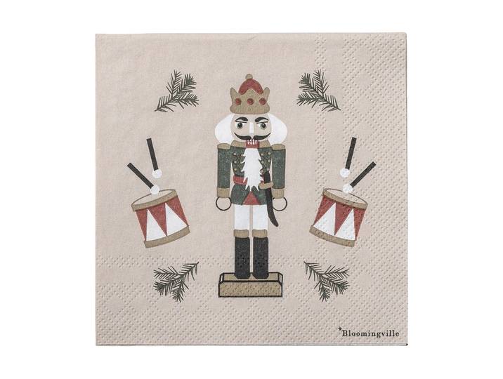 Bloomingville Serviettes en papier Jolly 25x25 cm paquet de 20 Multi