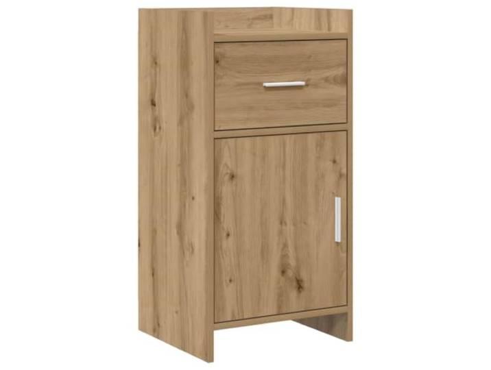 Favemtsl Sideboard Kommode Artisan-Eiche Holzwerkstoff 40x36x80 cm Kompakte Standkommode für Flur und Esszimmer mit Schublade, Tür und Metallgriffen für geordnete Aufbewahrung im Raum.