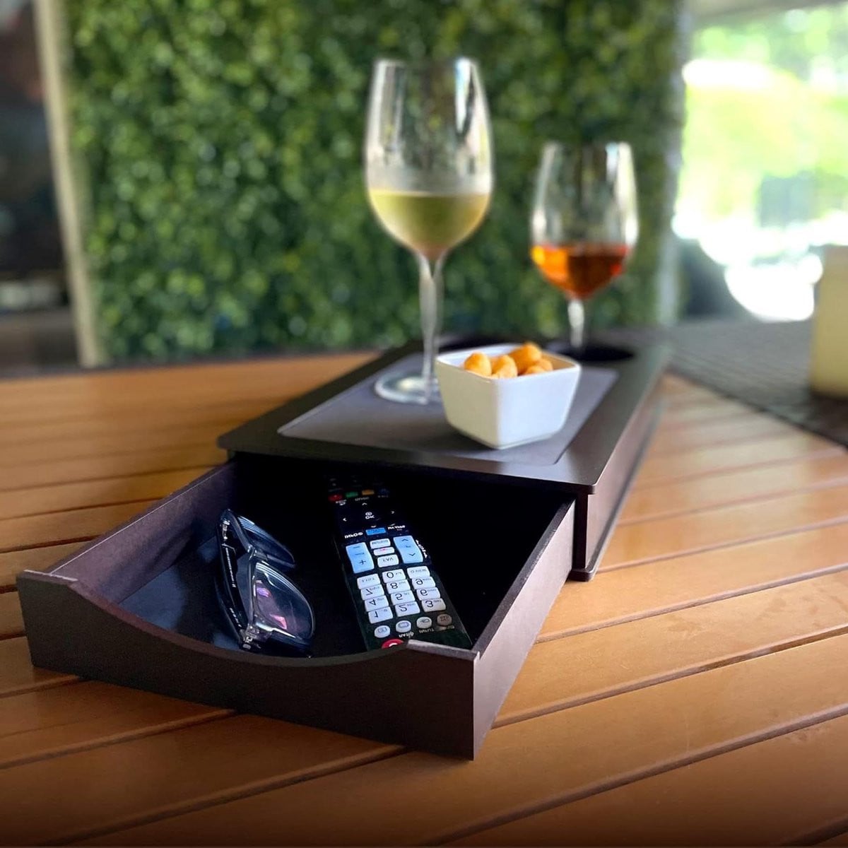 Armsteun Tafelhouder voor Bank - Donkerbruin - Gadget Organizer en Afstandsbedieninghouder