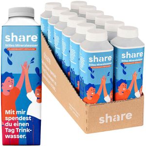 share Mineralwasser still, im Tetrapack, ohne Kohlensäure, 12x 0,5 Liter