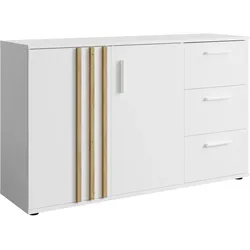 SIDEBOARD Turell 2D3SZ Weiß 120/73/35 cm – Kommode mit Schubladen