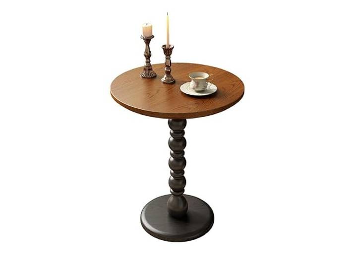 MIROOOO Wohnzimmer-Beistelltisch, Teetisch, amerikanischer Vintage-Sofa, Beistelltisch, Antik-Stil, französischer Stil, Kaffee, für Wohnzimmer, lässig, klein, rund, Nachttisch Caddy