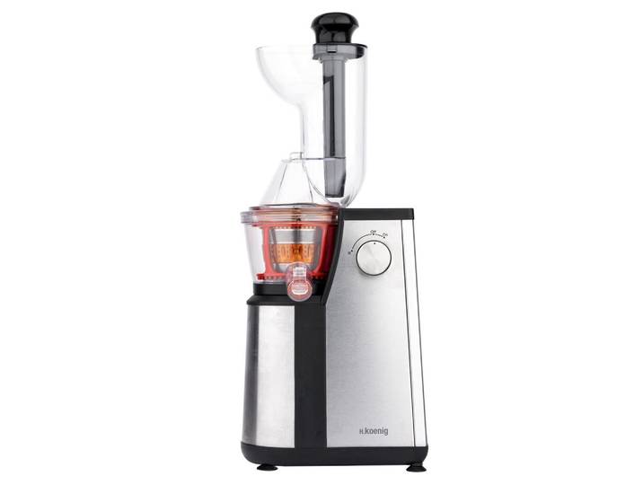 HKoenig Entsafter Gsx22 Silber, Obst- und Gemüsesaft-Extraktor, Saftpresse mit Vitamin +, Schwarz, Silberfarben, Metall, 38x57x24 cm, Küchenzubehör, Küchenhelfer, Küchenpressen