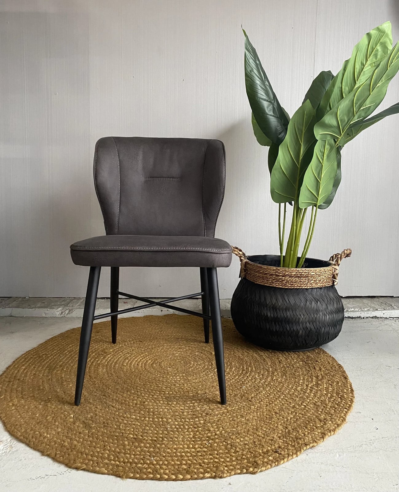 Eettafelstoel Beauty Zorro WoonMax - Antraciet, Cognac en Groen