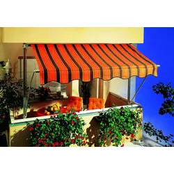 Spettmann Fallarmmarkisen Gestell silber, 250x160 cm Dessin 5961 orange/braun