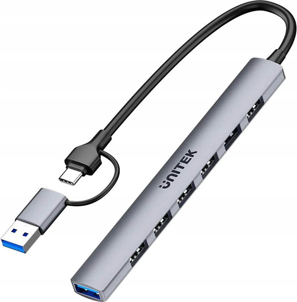 Unitek 7-in-1 USB Hub met USB-A en USB-C poorten (5Gbps)