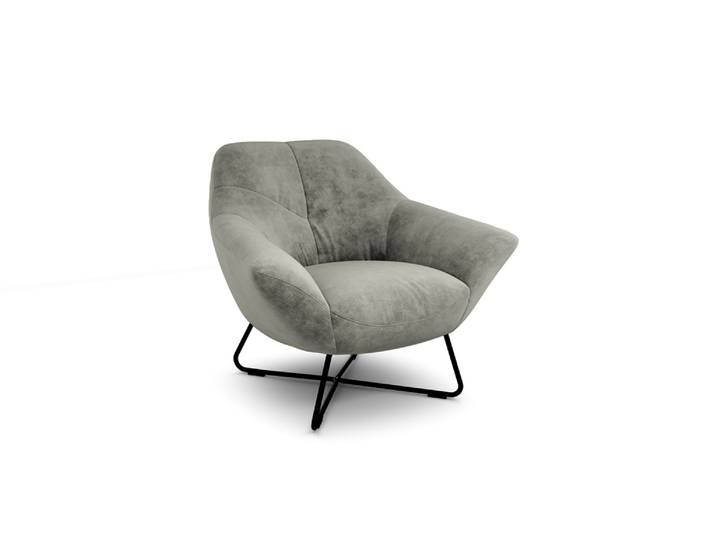 Designer-Loungesessel mit Premium-Stoffen