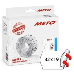 METO, Etiketten, 30007365 - Preis-Etiketten 32x19 mm permanent weiss 10000 Stück