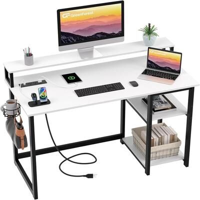 No Computer Desk with USB Charging