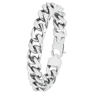 Edelstahlarmband AMOR "9418190", silber (edelstahlfarben), Armbänder, Herren, 22cm, Edelstahl, Edelstahlarmband