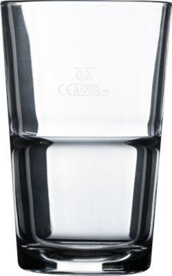 Stapelbares Glas-Set, 6er Set, gehärtetes Glas, zeitloses Design – platzsparend, robust für jeden Einsatz
