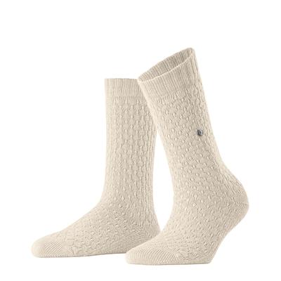 Socken BURLINGTON "Orkney", Damen, Gr. 36-41, Sockengröße, beige (cream), Baumwollmischung, unifarben, Socken Socken, Einheitsgröße 36-41, wärmende Wollmischung, weiche Haptik