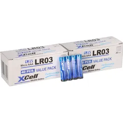 80x XCell LR03 Micro Super Alkaline Batterie AAA 20x 4er Folie