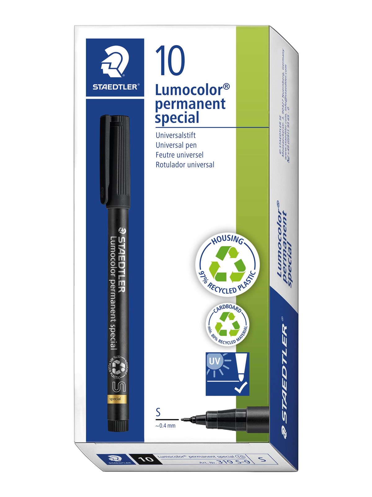 Staedtler Universal pen Lumocolor spec S blac 10 pcs