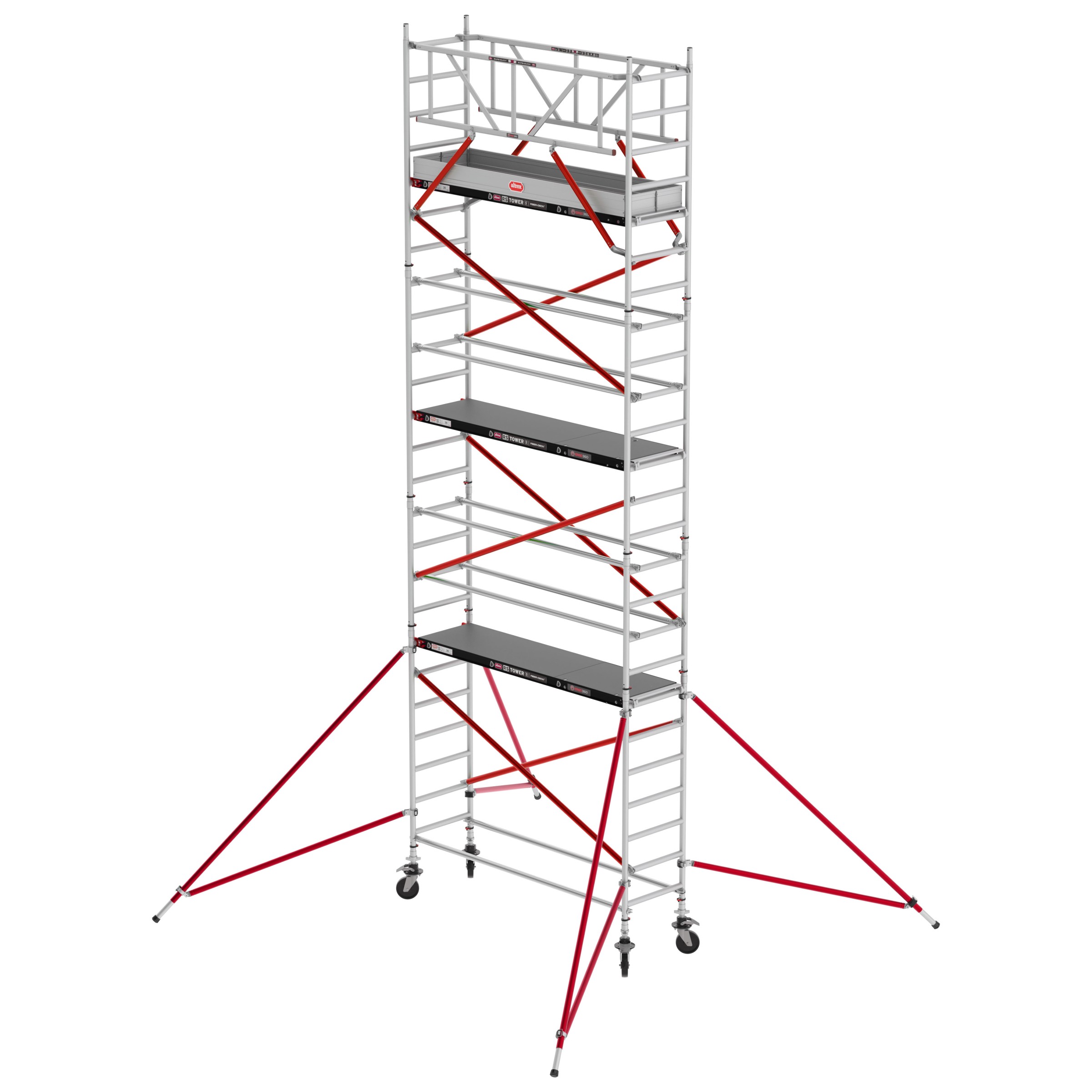 Altrex Fahrgerüst RS Tower 51 Aluminium mit Holz-Plattform 8,20m AH schmal 0,75x2,45m T510013