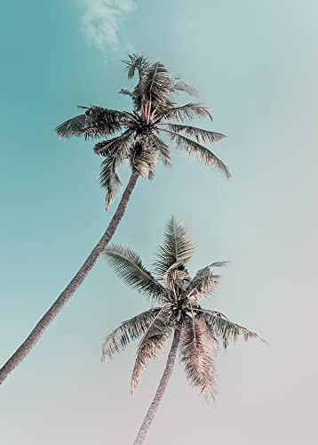 Komar Miami Palms Kunstdruk Poster - Multicolour - 50 x 70 cm
