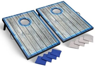 Hathaway Atlantic Cornhole Bean Bag Toss Game Set with LED Lights