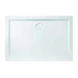 Duschwanne Muna 1200x800x30 von Hoesch – Antirutsch, Solique, weiß, 30 mm Höhe, 90 mm Ablauf, barrierefrei einbaubar