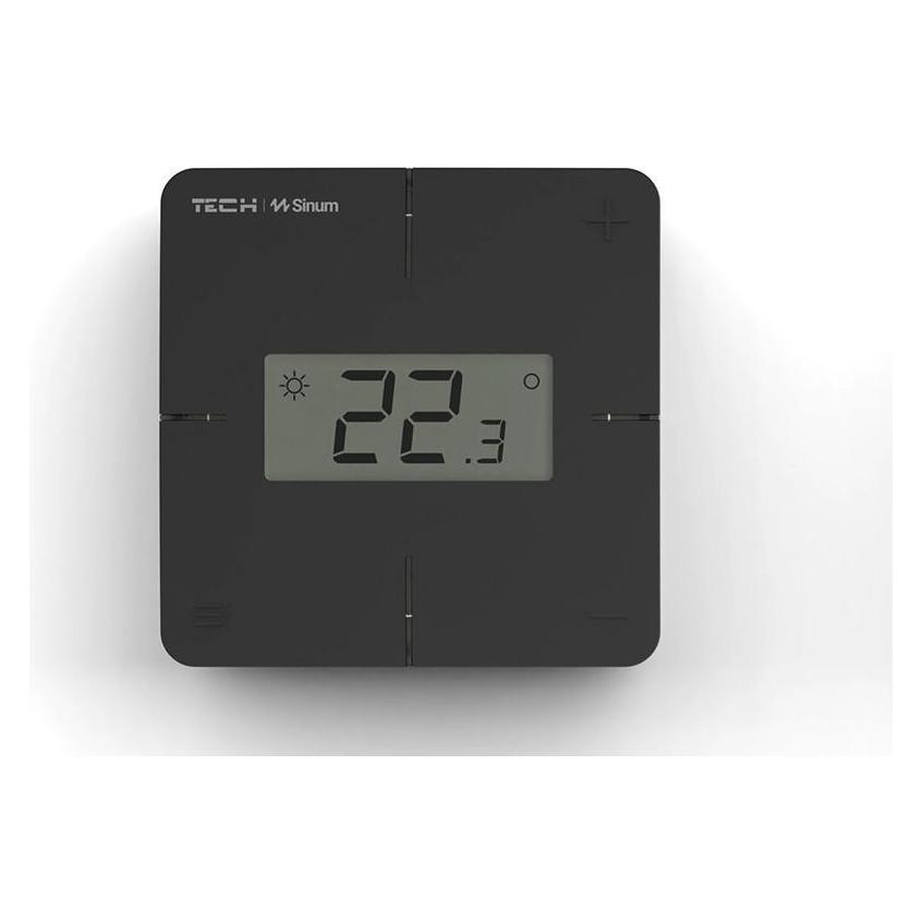 Tech Air Kabelgebundener Raumregler "Sinum" in Schwarz, R-S1, Tech Sterowniki (TECH STEROWNIKI)