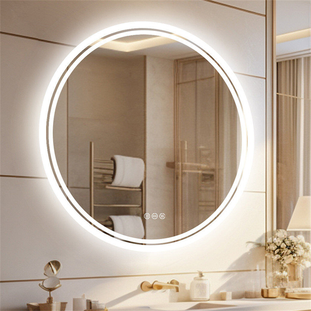 Metro Certalich LED Bathroom Mirror Silver 60cm H X 60cm W X 4cm D