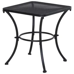Outsunny Garten Couchtisch Beistelltisch Gartentisch Terrasse Metall Schwarz