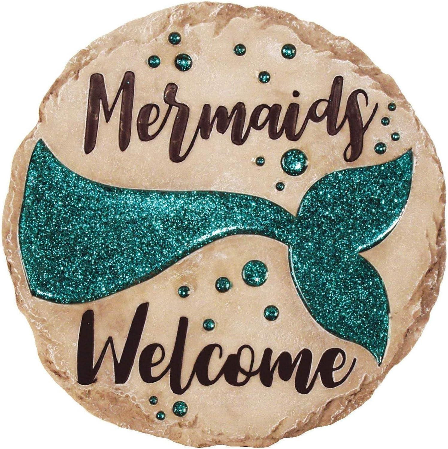 Merkloze kleurrijke Tuinsteen Mermaids Welcome voor in de tuin