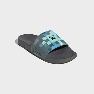 Badesandale ADIDAS SPORTSWEAR "ADILETTE SHOWER MINECRAFT BADESCHLAPPEN", Damen, Gr. 42, grün (grefou1, grefou, grefou), Synthetik, Schuhe