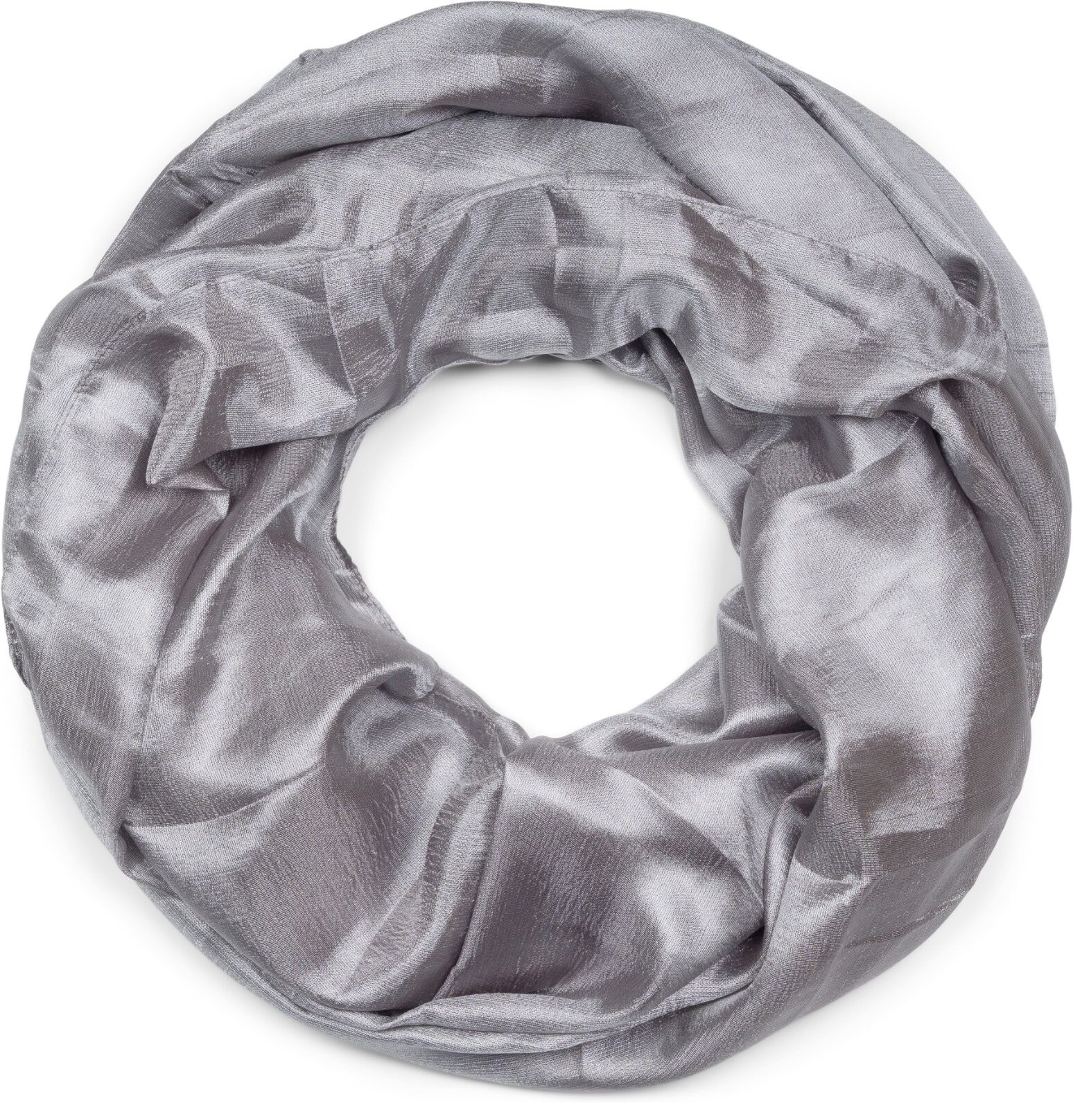 Loop STYLEBREAKER "Seidiger Einfarbiger Loop", Damen, grau, Obermaterial: 100% Viskose CV., Modisch, Modetücher Loop