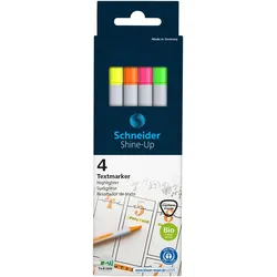 Schneider Shine-UP Textmarker grau 1.0 - 4.0 mm Schreibfarbe: Mehrfarbig