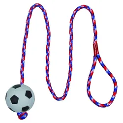 Trixie Fußball am Seil | 6cm 1,00m aus Moosgummi