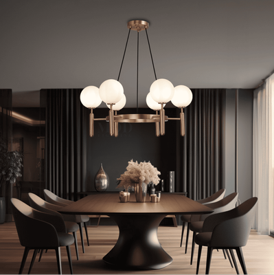 Angelica   Luxury Modern Chandelier   Round / 10 Lights / Warm White (3000k)   MOD LIGHTING