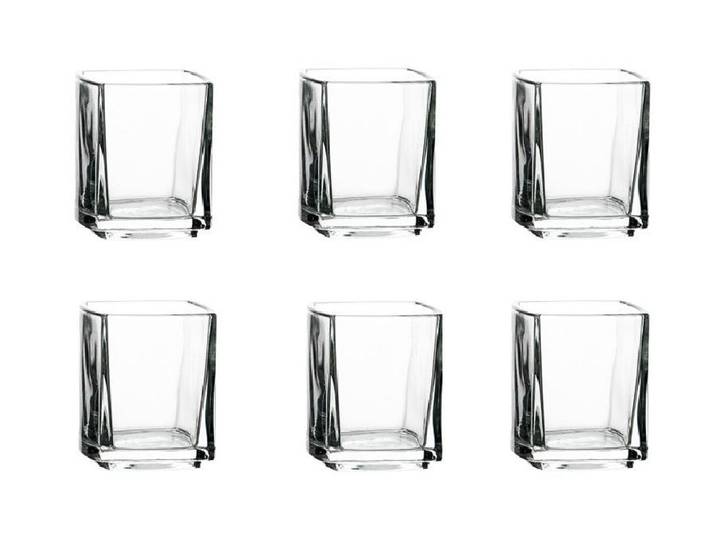 Dessertschale La Rochère Kube 1dl , transparent, H:6,8cm, Glas, Schüsseln, Dessertschale