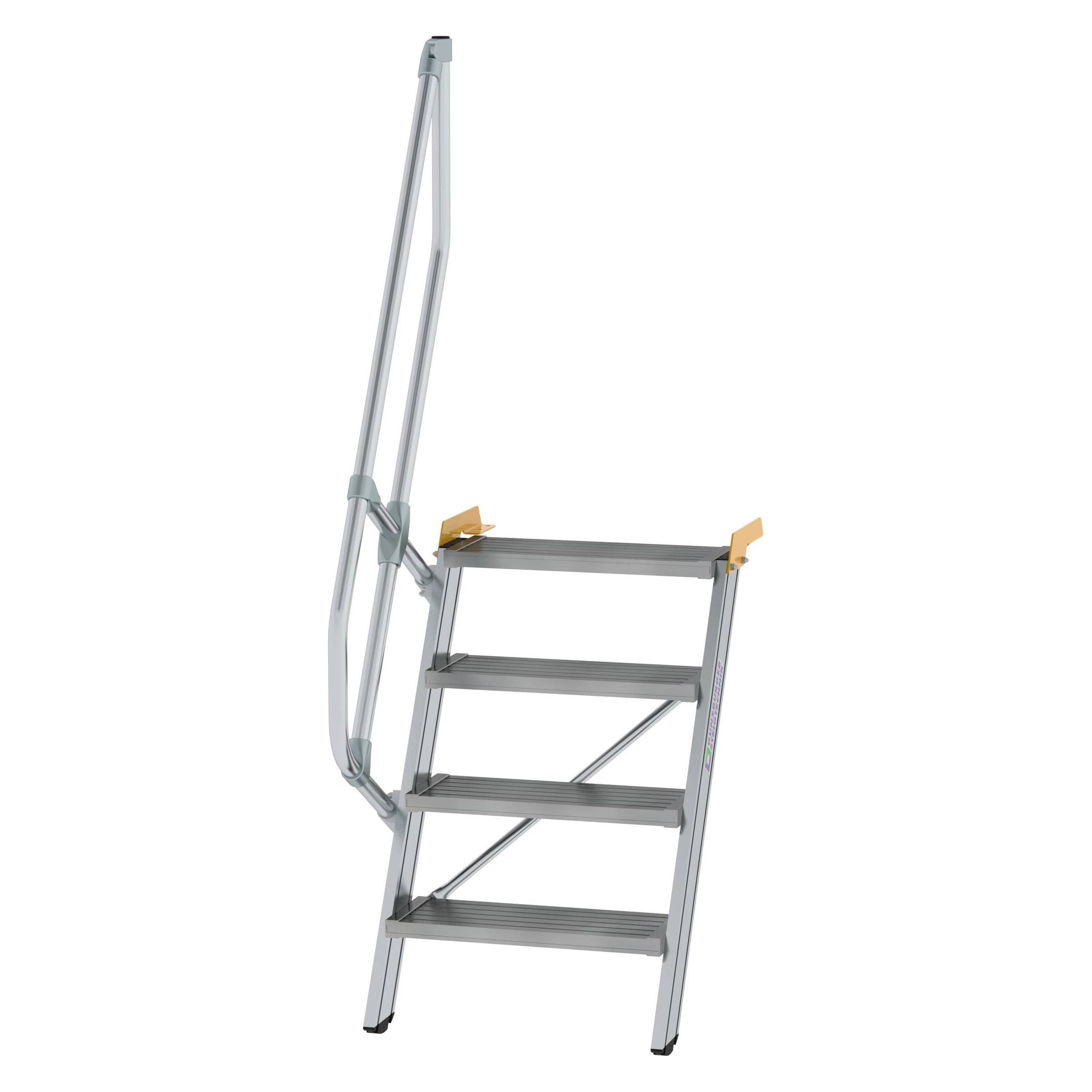 Munk Treppe 60° Stufenbreite 600 mm 4 Stufen Aluminium geriffelt (Gerüst) (228733)