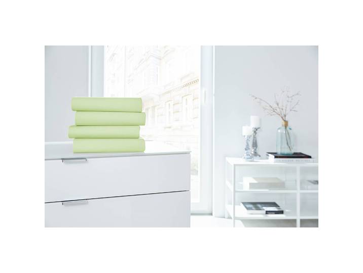 Boxspring-Elastan-Spannbettttuch 100 x 200cm Grün/Hellgrün