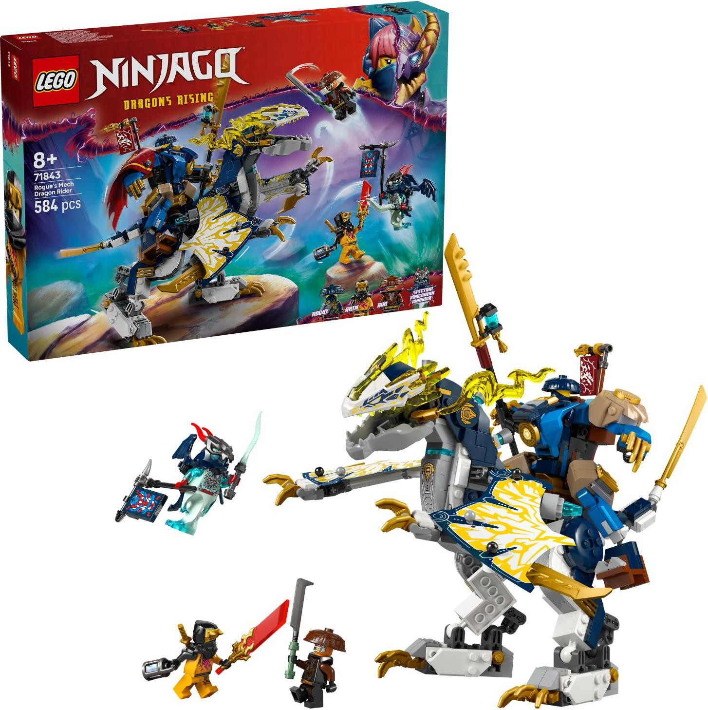 LEGO Ninjago 71843 Rogue en de Robot Drakenrijder