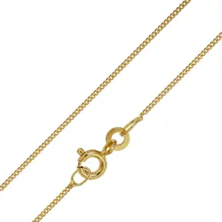 trendor 41800 Feine Panzerkette 14 Karat Gold 585 Breite 1,1 mm, 38 cm