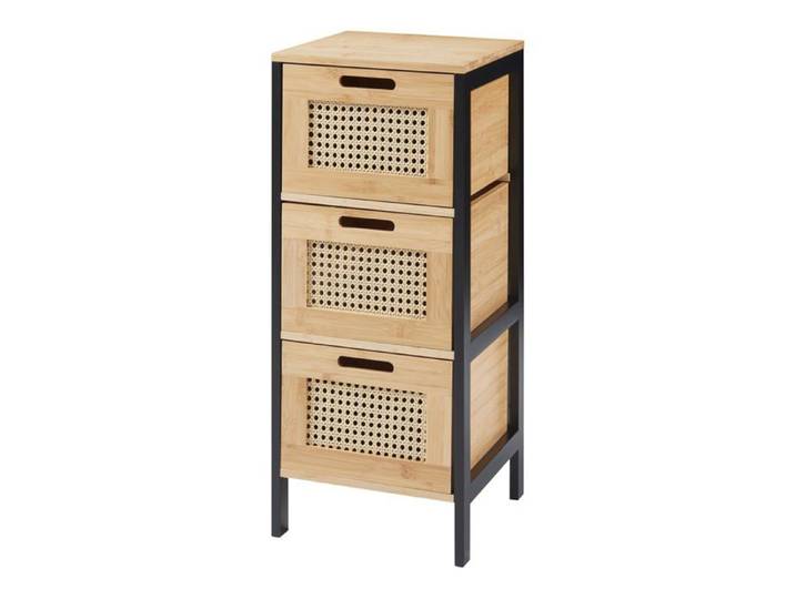 Commode - HELLOSHOP26 - 3 Tiroirs - Noir - MDF - Style Intemporel