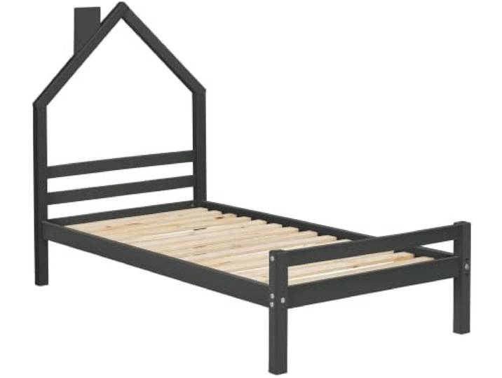 Alpi Hausbett aus Holz 90x200 cm, schwarz
