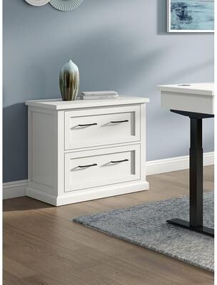Martin Furniture Modern Wood Lateral File, Office Lateral File, Storage File Drawer, Fully Assembled, White