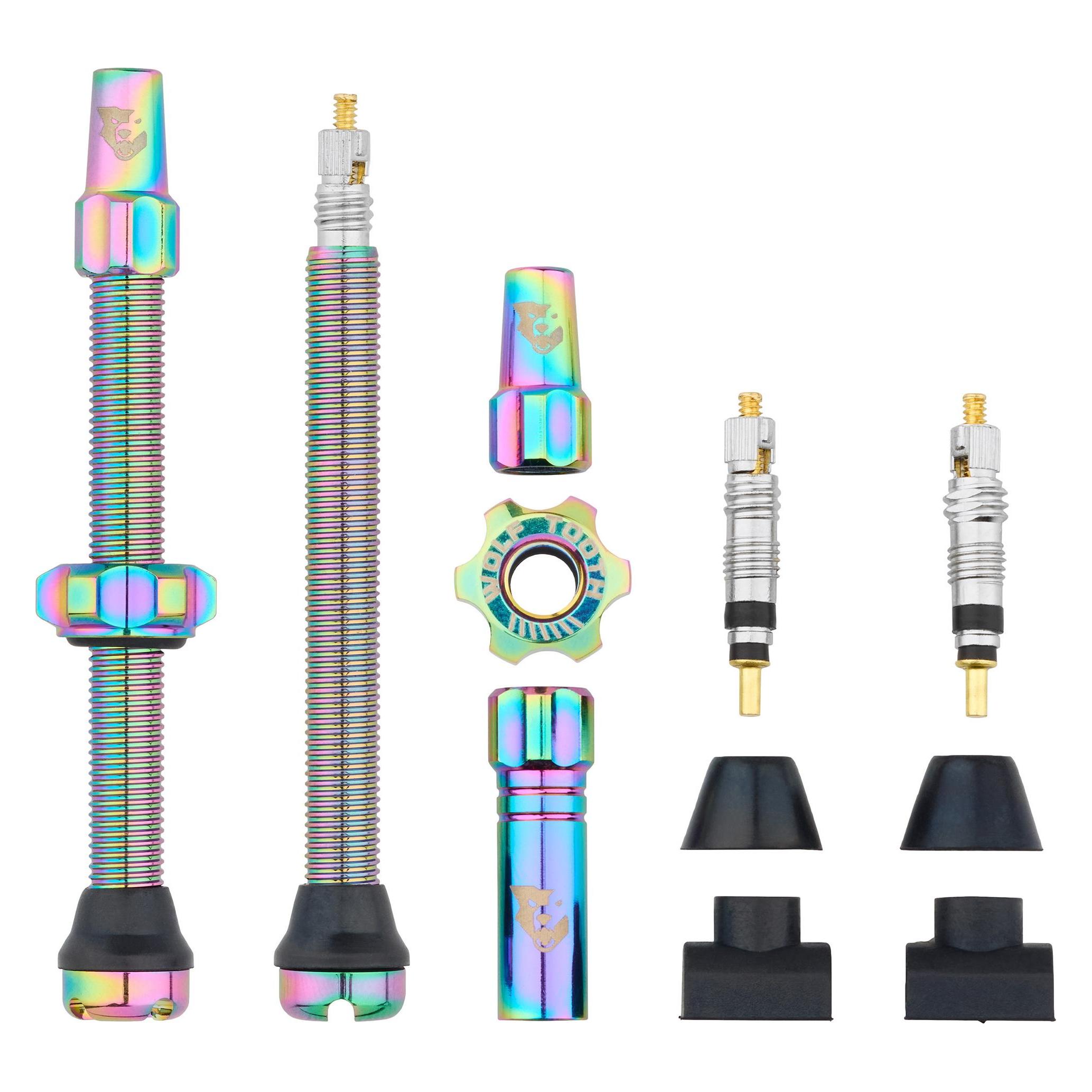 Wolf Tooth Tubeless Valve Stem Ventile, Presta, 60mm, 2 Stk., rainbow (44726214)