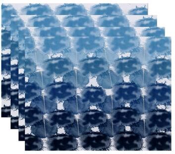 E by Design Beach Clouds Geometric Print Place Mat (Set of 4)