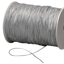Gummischnur 2 mm silber | 500 m, Polyester