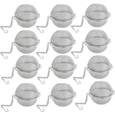 12 Tee-Eier für losen Tee, extra feines Teesieb, Tee-Diffusoren, Teefilter aus Edelstahl 304 für losen Tee, Aromen, Kräuter, Gewürze und Würzmittel.