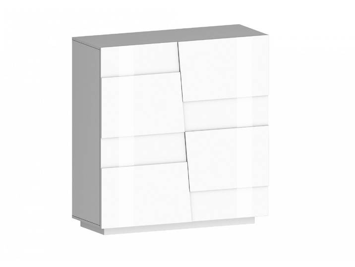 Highboard HOME AFFAIRE Pongo , weiss (weiß hochglanz), B:120cm H:126cm T:44,2cm, Holzwerkstoff, Sideboards, Highboard