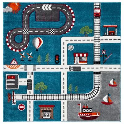 SAFAVIEH Carousel Kids Koika Neighborhood Toy Roadway Area Rug
