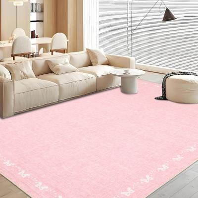 Garvee Bow Pattern Bordered Area Rugs for Living Room